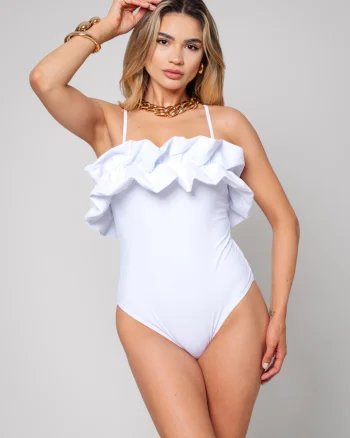Costum de Baie intreg White