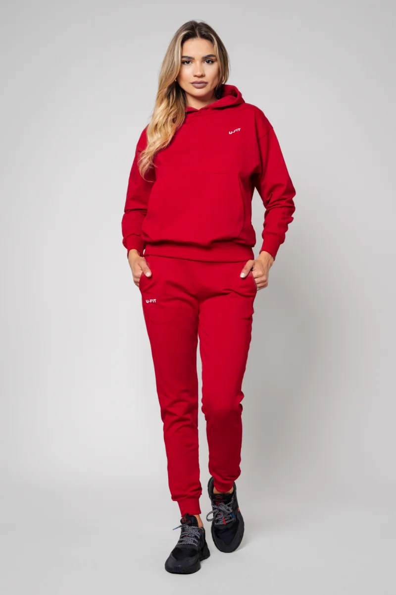 Set Hypera hanorac si pantalon Red