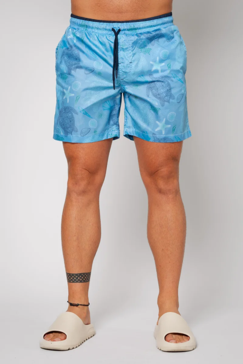 Pantaloni scurt de baie Turtle Blue