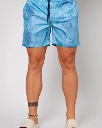 Pantaloni scurt de baie Turtle Blue