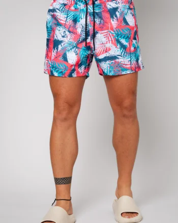 Pantaloni scurt de baie Leves Fuchsia Blue