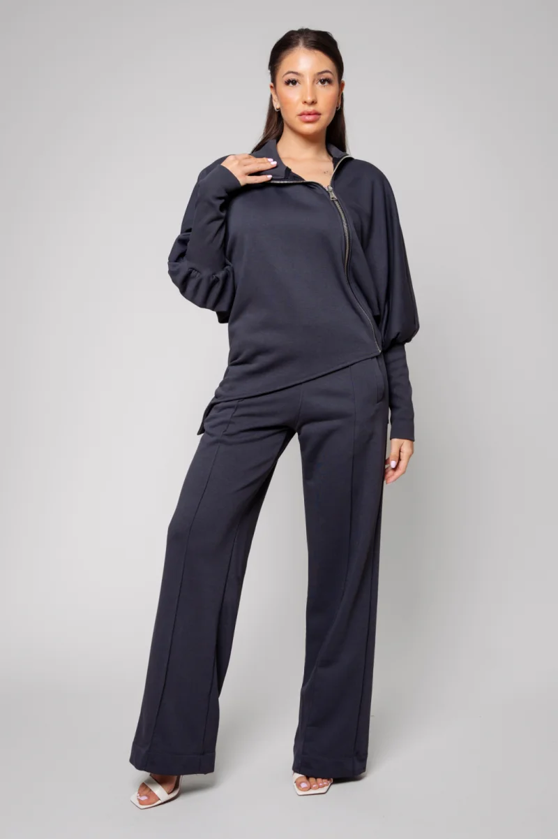 Set Mirou Jacheta cu fermoar si pantalon Grey Anthracite