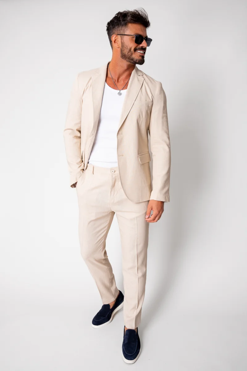 Costum Ralph din IN sacou si pantalon lung Beige New