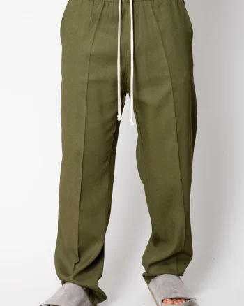 Pantaloni lung din IN cu snur Kaki