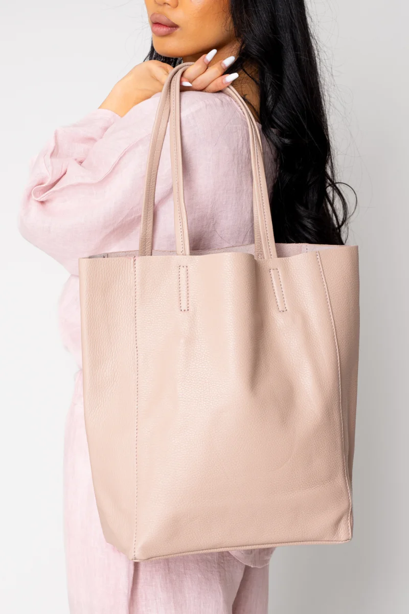 Geanta shopper piele naturala Rose
