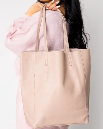 Geanta shopper piele naturala Rose