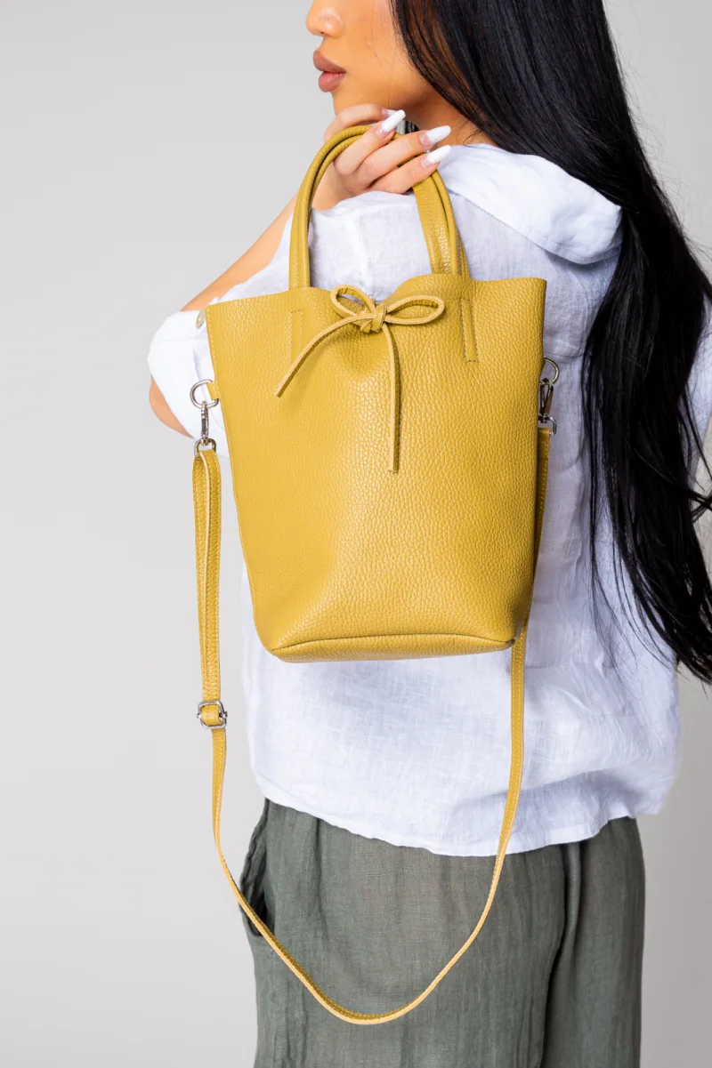 Geanta mica tip bucket Mustard