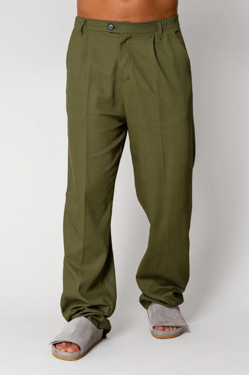 Pantaloni lung din IN Olive