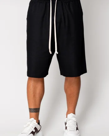 Pantaloni scurt din IN cu snur Black