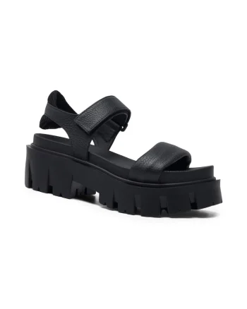Sandale dama,  514299, Piele naturala, Negru
