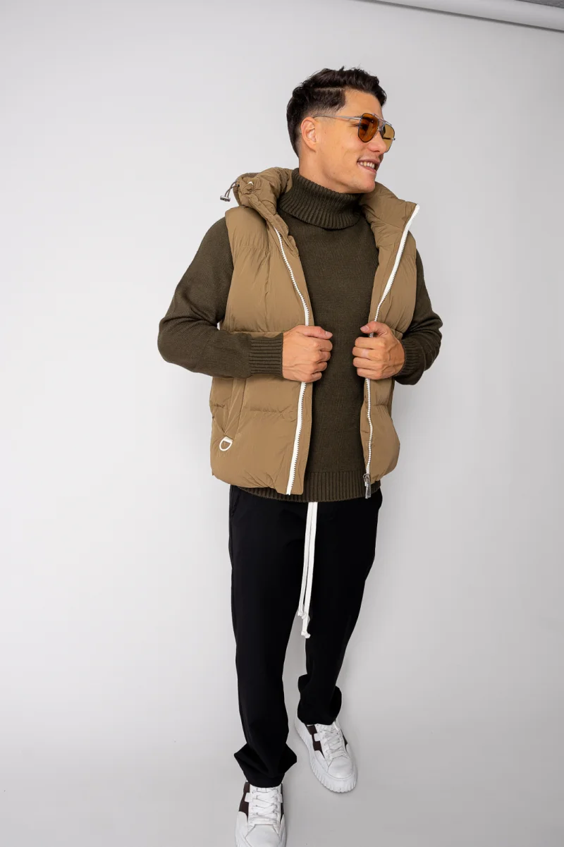 Vesta cu gluga Brown I