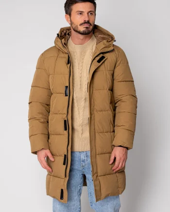 Geaca lunga cu fermoar Brown I