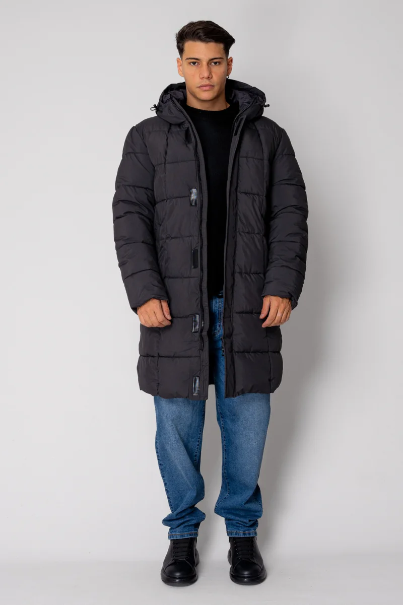 Geaca lunga cu fermoar Grey Anthracite I