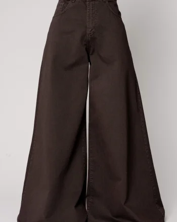 Blugi foarte largi din denim Brown