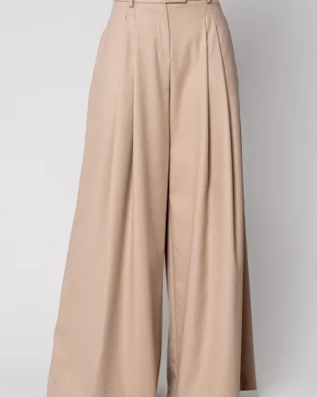 Pantalon lung elegant Beige