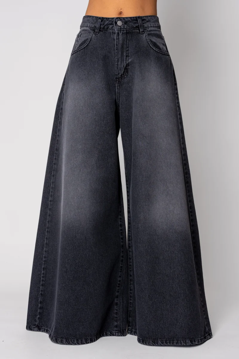 Blugi foarte largi Dark Grey
