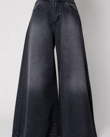 Blugi foarte largi Dark Grey