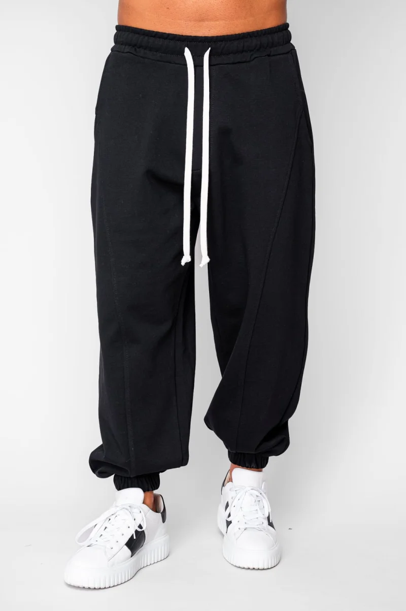 Pantaloni lung Baggy din 100% Bumbac - 400gr mp Premium Edition Black