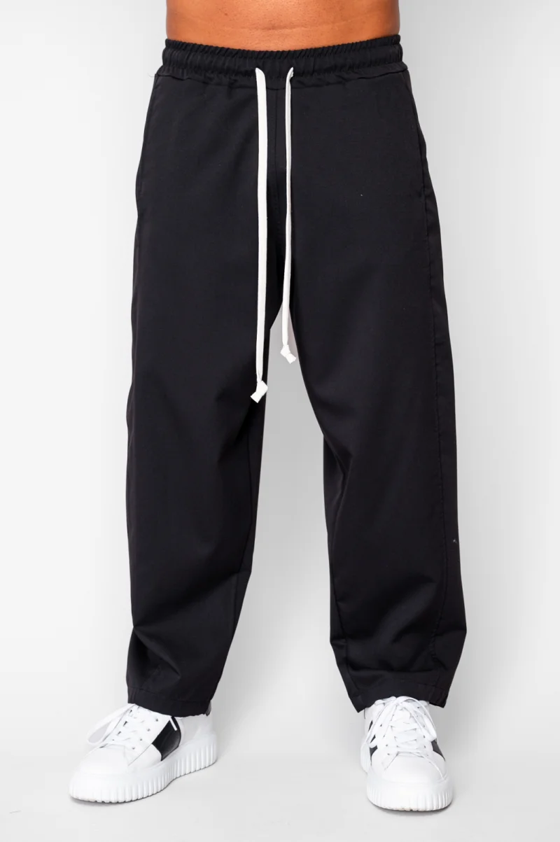 Pantaloni lungi drepti Oversized Black