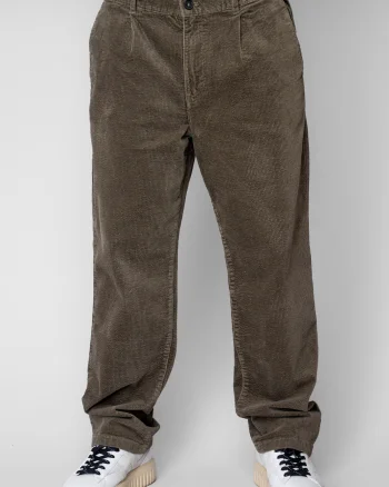Pantaloni Relaxed Fit lung din reiat bumbac Kaki