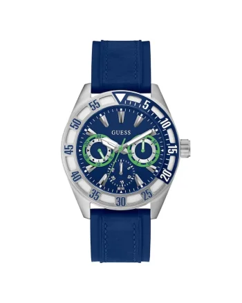 Ceas barbatesc  model GW0904G1, mecanism quartz, carcasa din otel, curea din silicon, argintiu, 44mm