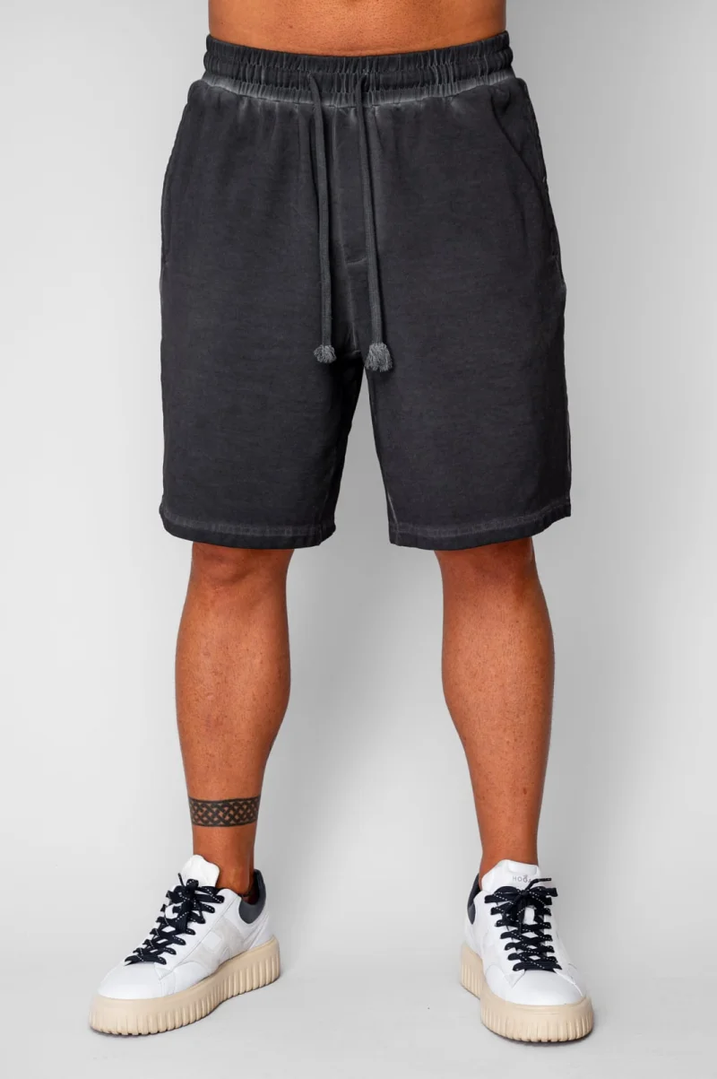 Pantaloni scurti din bumbac Pre-Washed Black