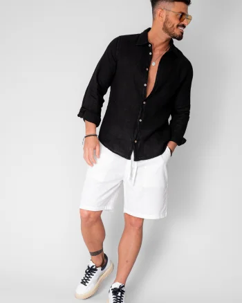 Camasa din 100% In de plaja Black