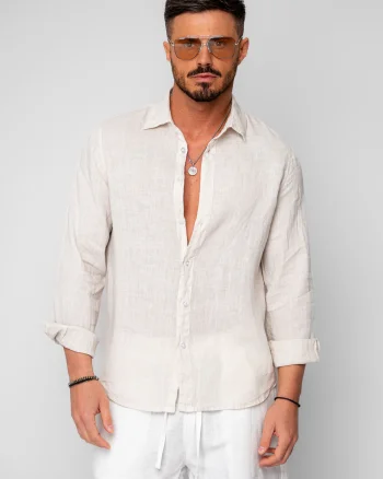 Camasa din 100% In de plaja Beige