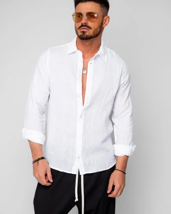 Camasa din 100% In de plaja White