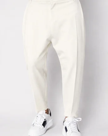 Pantalon lung conic cu tur lasat Off White