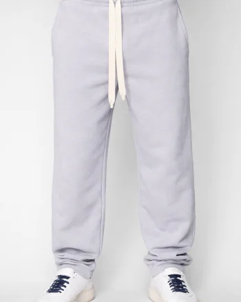 Pantaloni lung drept din 100% Bumbac Grey