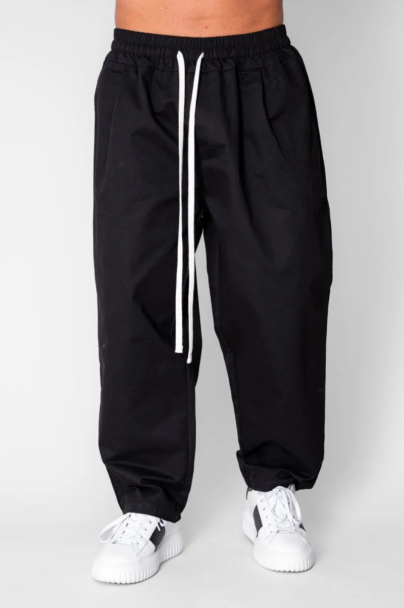 Pantalon lung drept cu buzunare Black