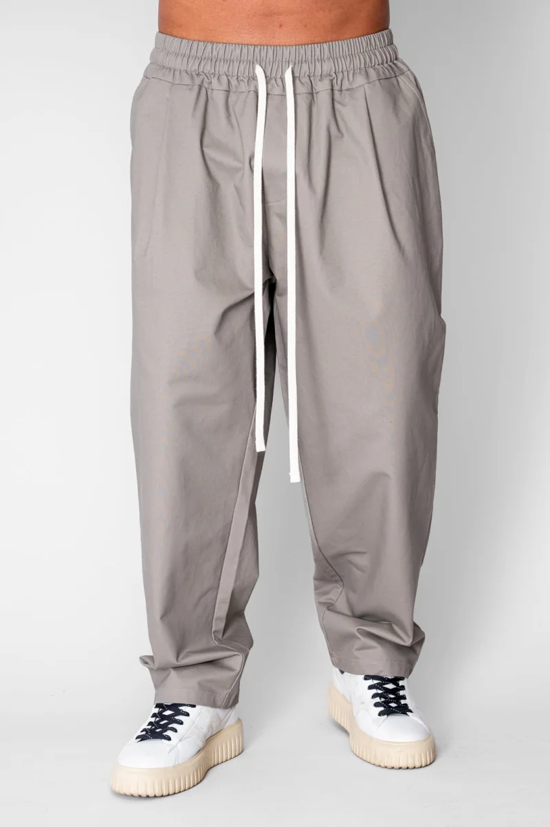Pantalon lung drept cu buzunare Taupe