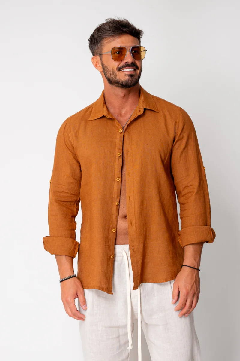 Camasa din 100% In Premium Brown