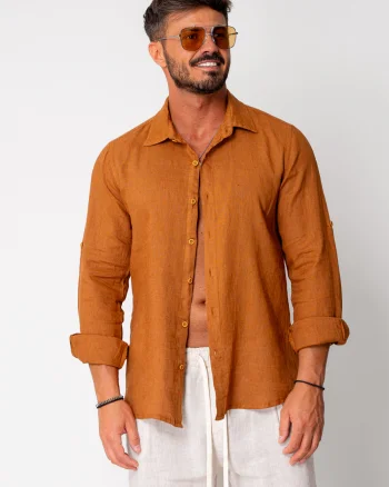 Camasa din 100% In Premium Brown