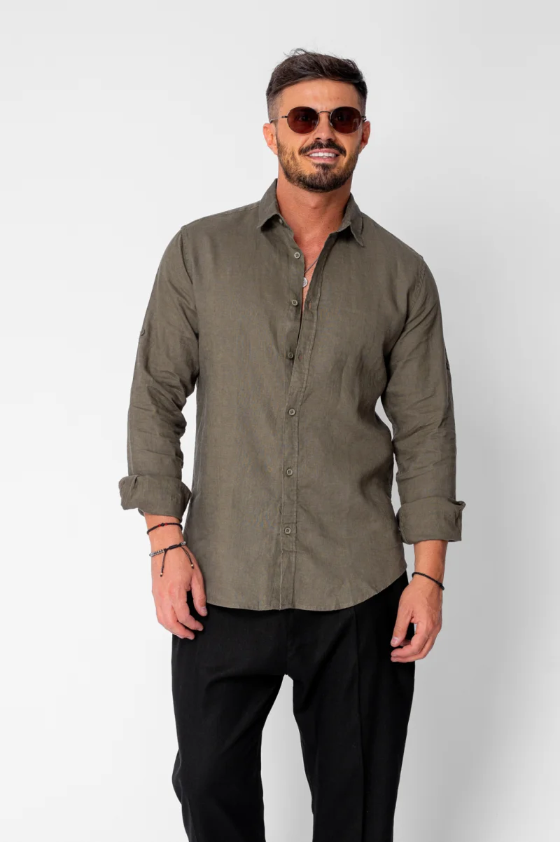Camasa dIn 100% In Premium Dark Green