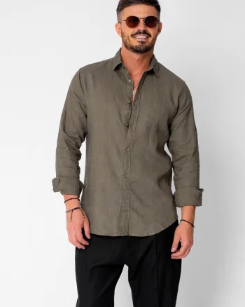 Camasa dIn 100% In Premium Dark Green