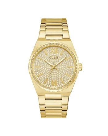 Ceas barbatesc  42 mm, curea din otel, rezistent la apa 5 ATM, aurie