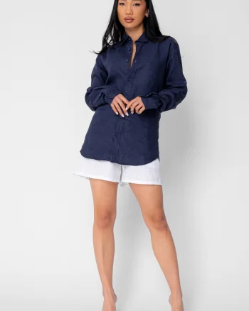 Camasa Boyfriend dIn 100% In Navy