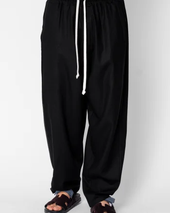 Pantaloni lung din IN cu elastic Oversized Black