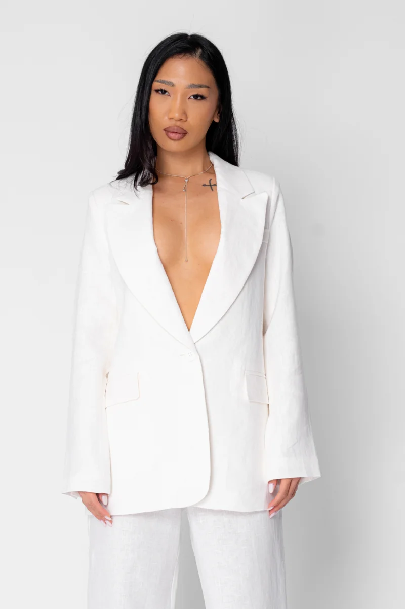 Sacou din 100% IN White