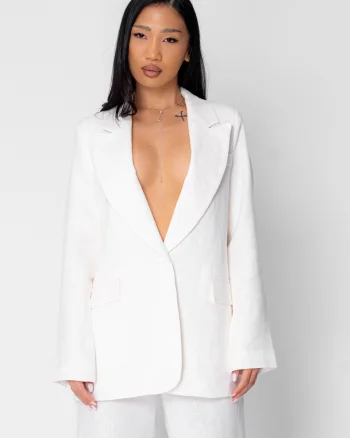 Sacou din 100% IN White