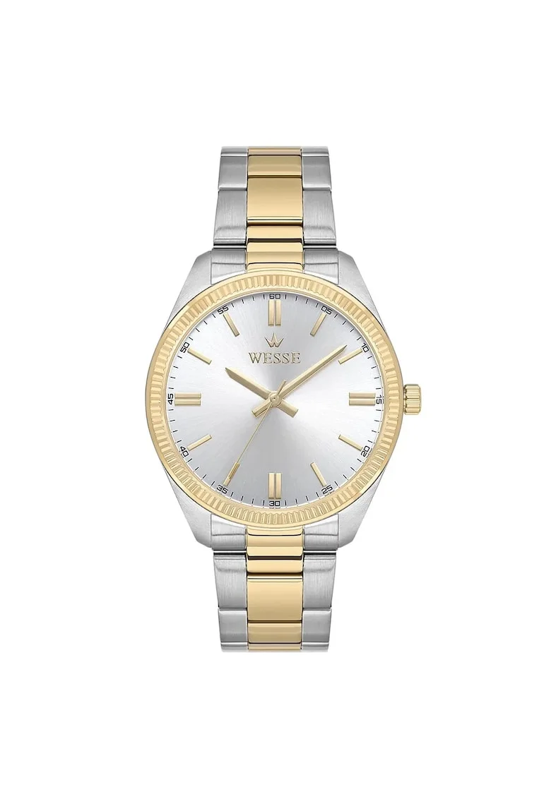 Ceas barbatesc  WWG210306, 41mm, curea metalizata aurie, mecanism quartz, rezistenta la apa 5 ATM