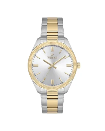 Ceas barbatesc  WWG210306, 41mm, curea metalizata aurie, mecanism quartz, rezistenta la apa 5 ATM