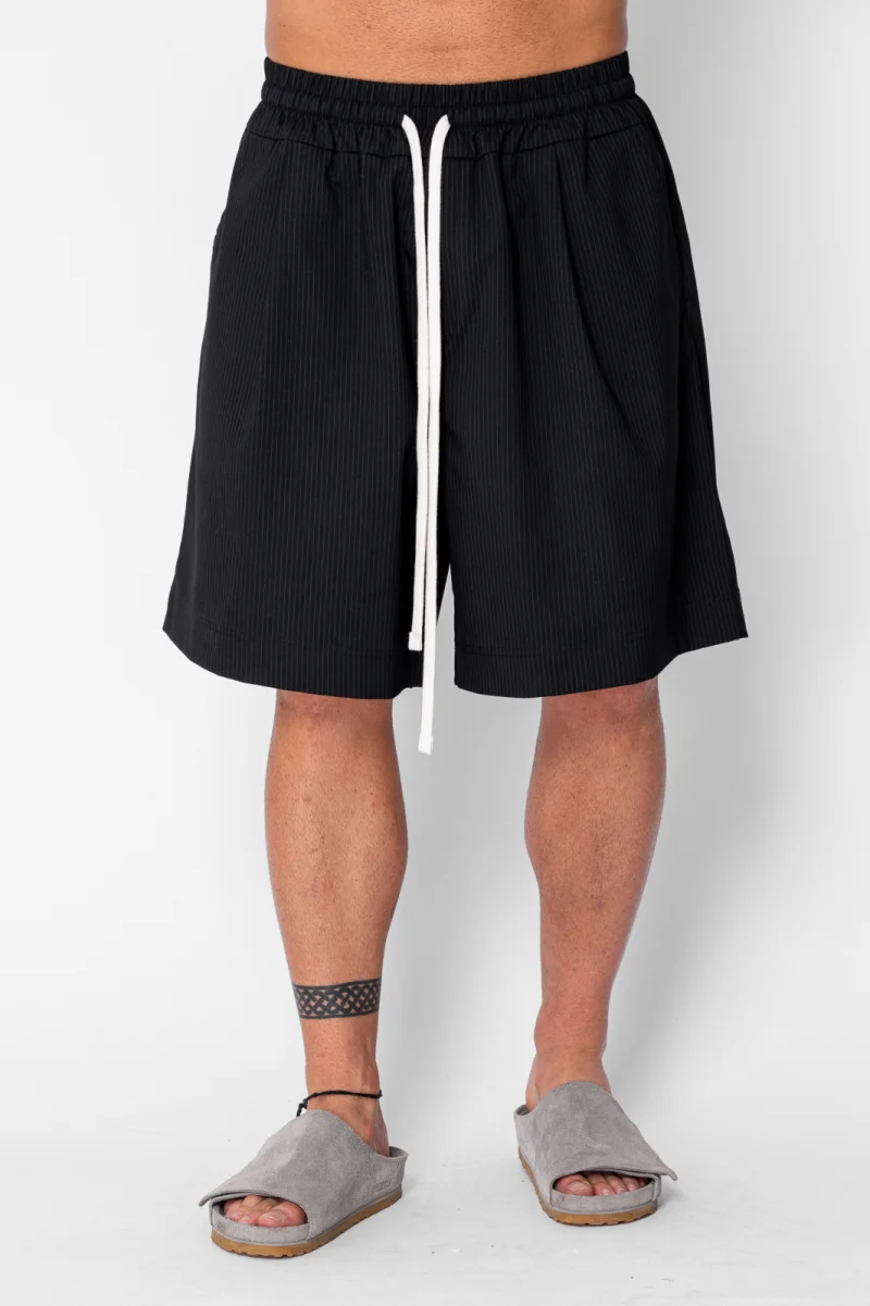 Pantaloni scurti Oversized stripe Black