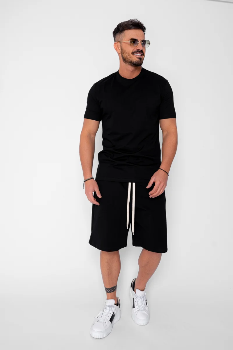 Set tricou si pantalon scurt Black
