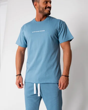 Set Axis tricou si pantalon scurt Storm Blue