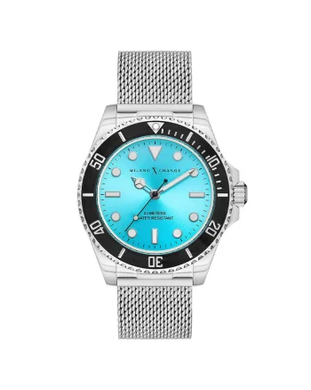 Ceas barbatesc  model MXG1120, curea din otel gri metalizat, mecanism Quartz, rezistenta la apa 5 ATM, 43 mm.