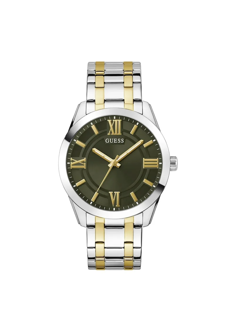 Ceas barbatesc  model GW0893G1, 44 mm, carcasa din otel, curea din otel, gri metalizat, rezistent la apa 5 ATM