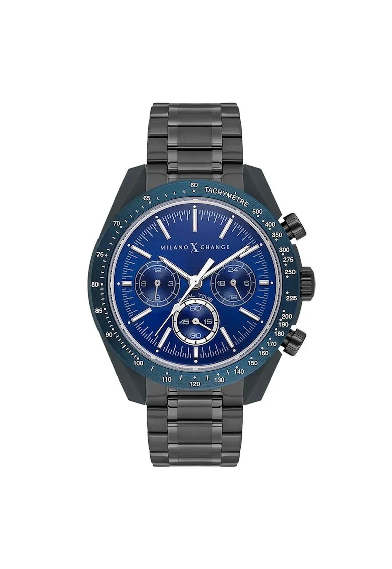 Ceas barbatesc  MXG3119, 43mm, curea din otel, rezistent la apa 5 ATM, gri